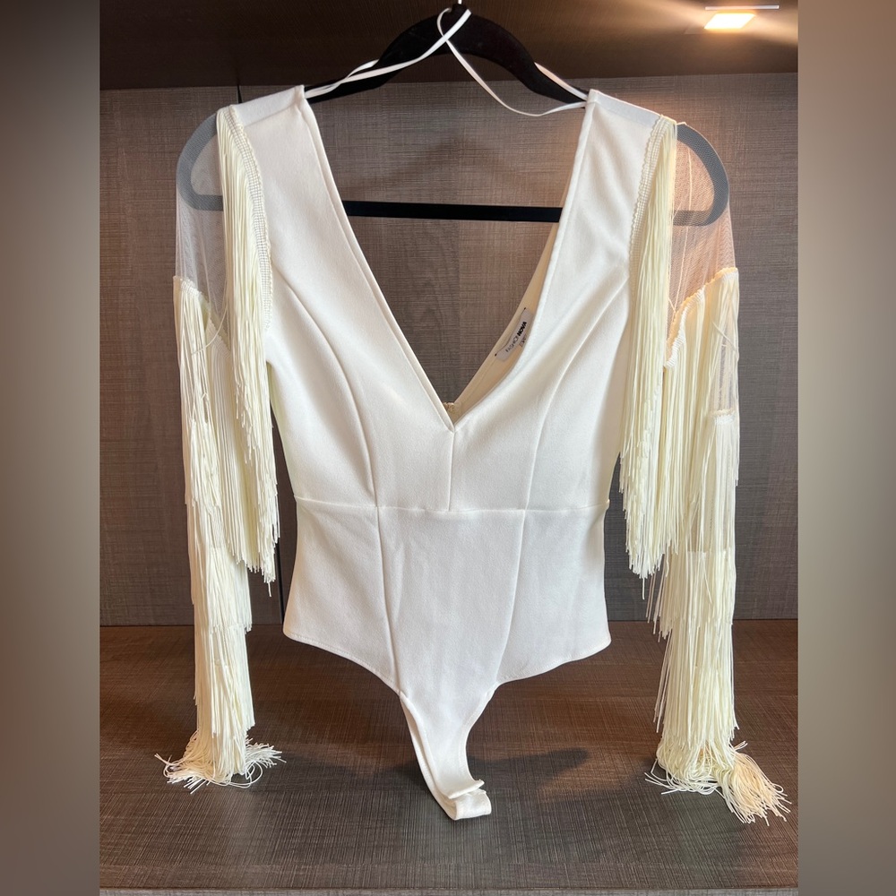 NWT Fashion Nova Fringe Bodysuit